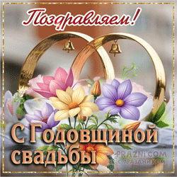 Юбилей свадьбы GIF картинка