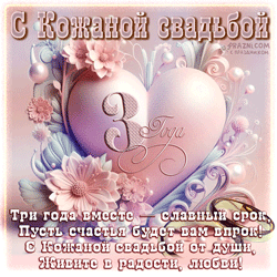 Кожаная свадьба GIF картинка