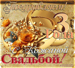 Кожаная свадьба GIF картинка